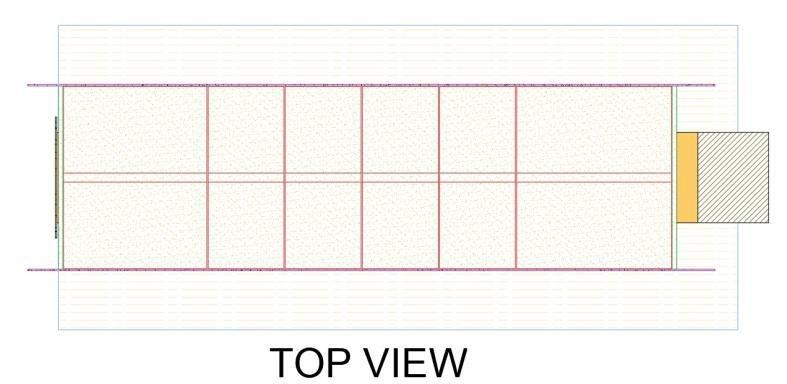 Technical drawing views of the cam and follower prototype